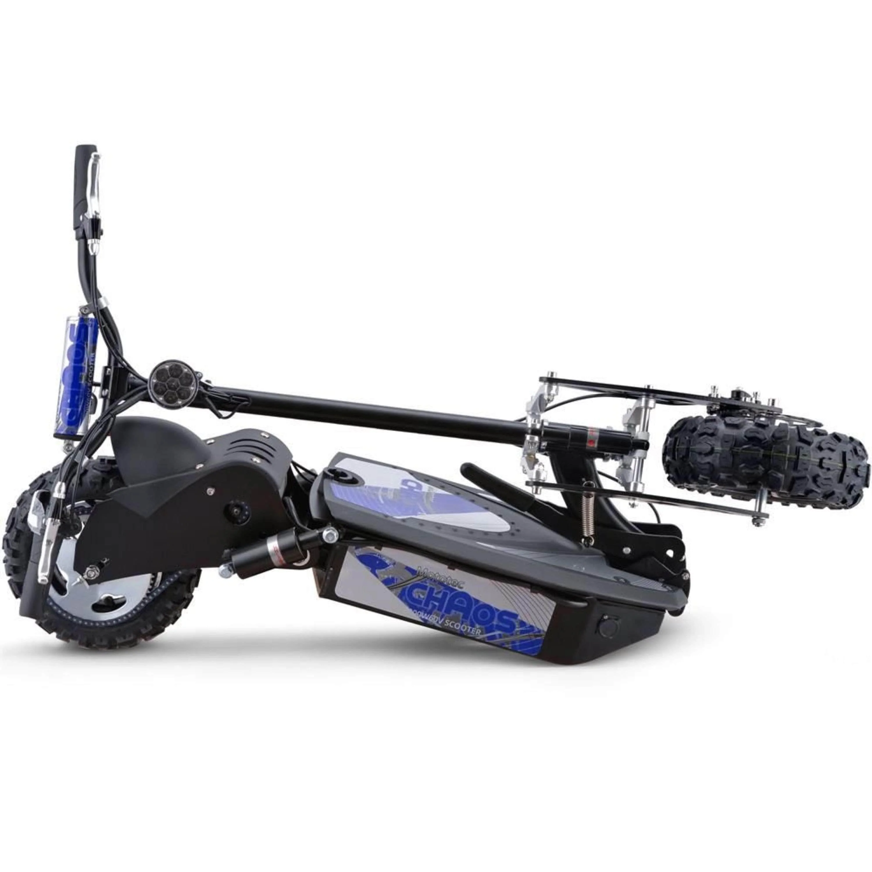 MotoTec Chaos 2000w 60v Folding Electric Scooter - 11-inch all terrain tires, headlight - 100% Financing Available - Image 4
