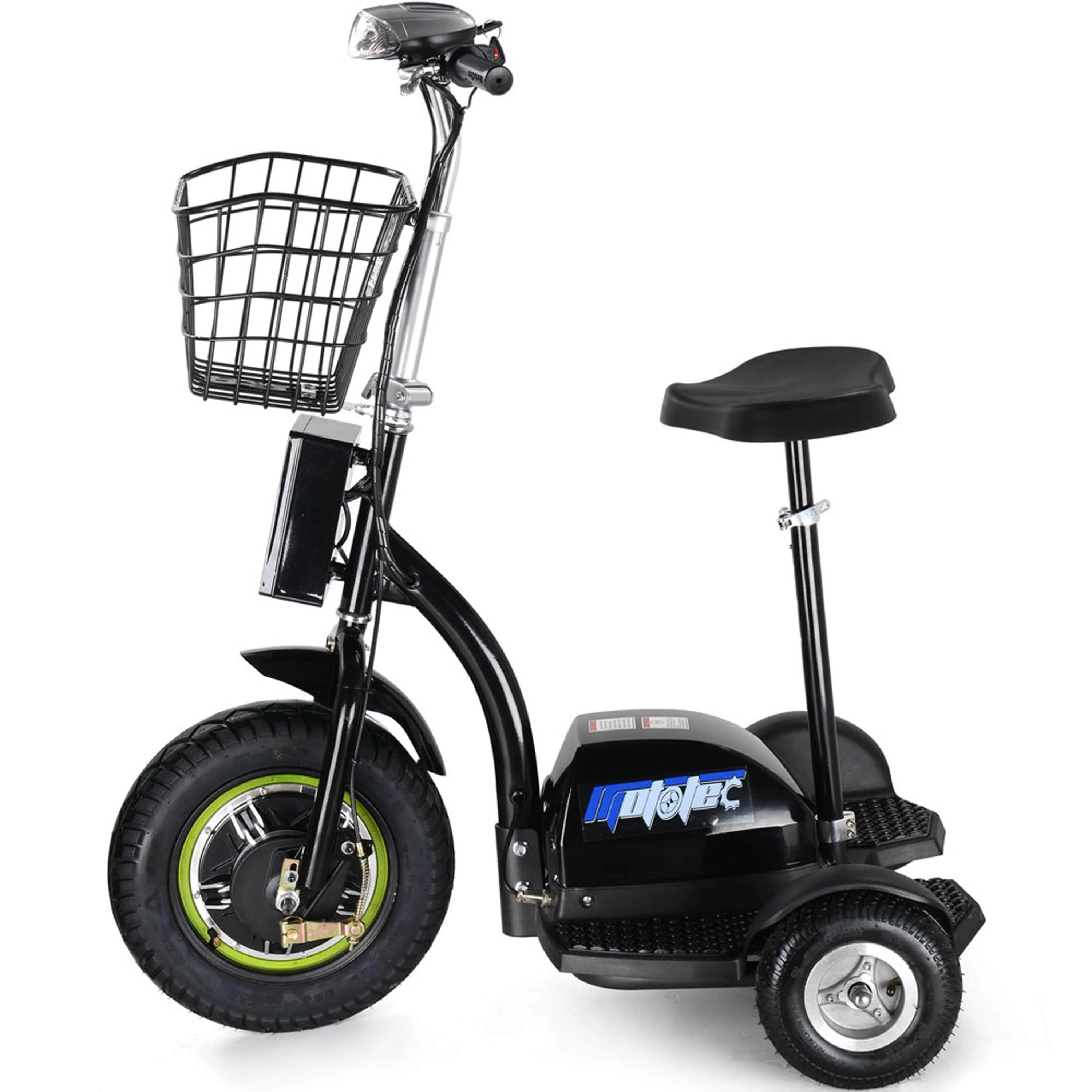 MotoTec Electric Trike 48v 500w, 3-wheel scooter with seat and basket - 100% Financing Available! - Image 5