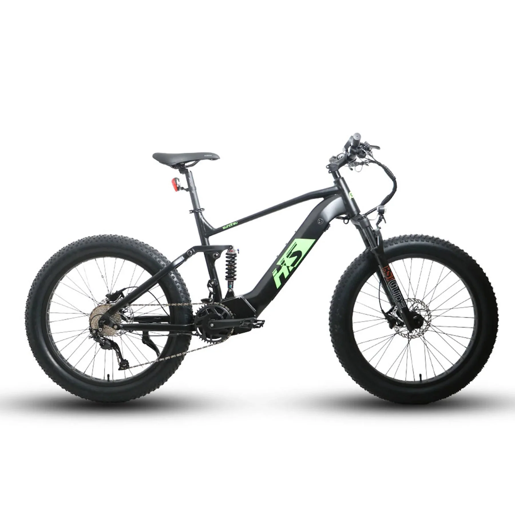 Eunorau FAT-HS Fat Tire Electric Bike - 48V, 1000W, 15-17Ah Mid-Drive, Full Suspension, Hydraulic Brakes- 100% Financing Available! - Image 7