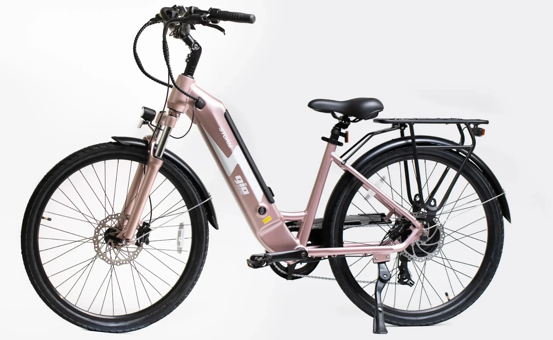GIO STORM STEP-THRU ELECTRIC BIKE ROSE GOLD WITH INTEGRATED SAMSUNG BATTERY - 48V 13Ah 500W, top speed 20 mph, range 46 miles - 100% FINANCING AVAILABLE! - Image 10