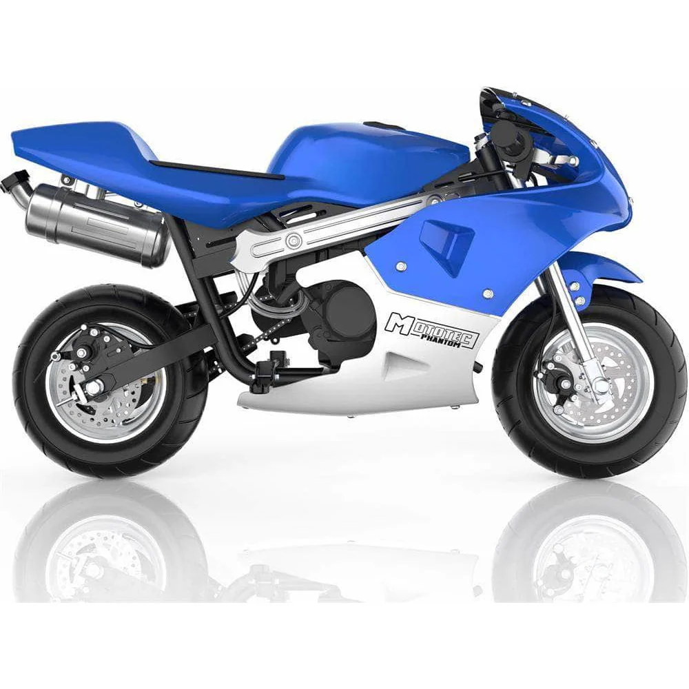 MotoTec Phantom 49cc 2-Stroke Gas Pocket Bike - 100% Financing Available! - Image 7