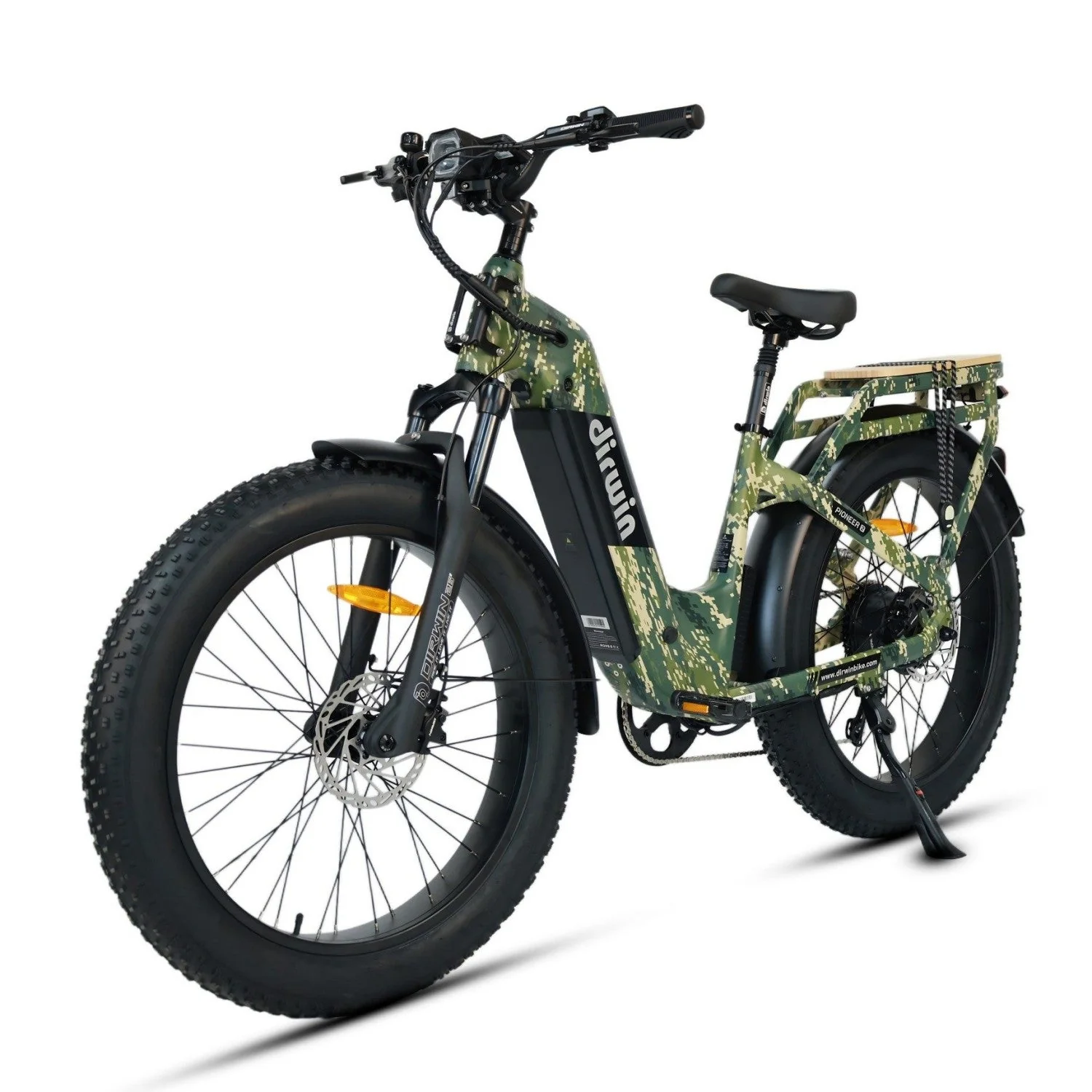 Dirwin Pioneer 2 Hunting Fat Tire Electric Bike - 30Ah, 750W (Peak 1000W), up to 120 miles range, hydraulic brakes, upto 28 MPH - 100% Financing Available! - Image 8