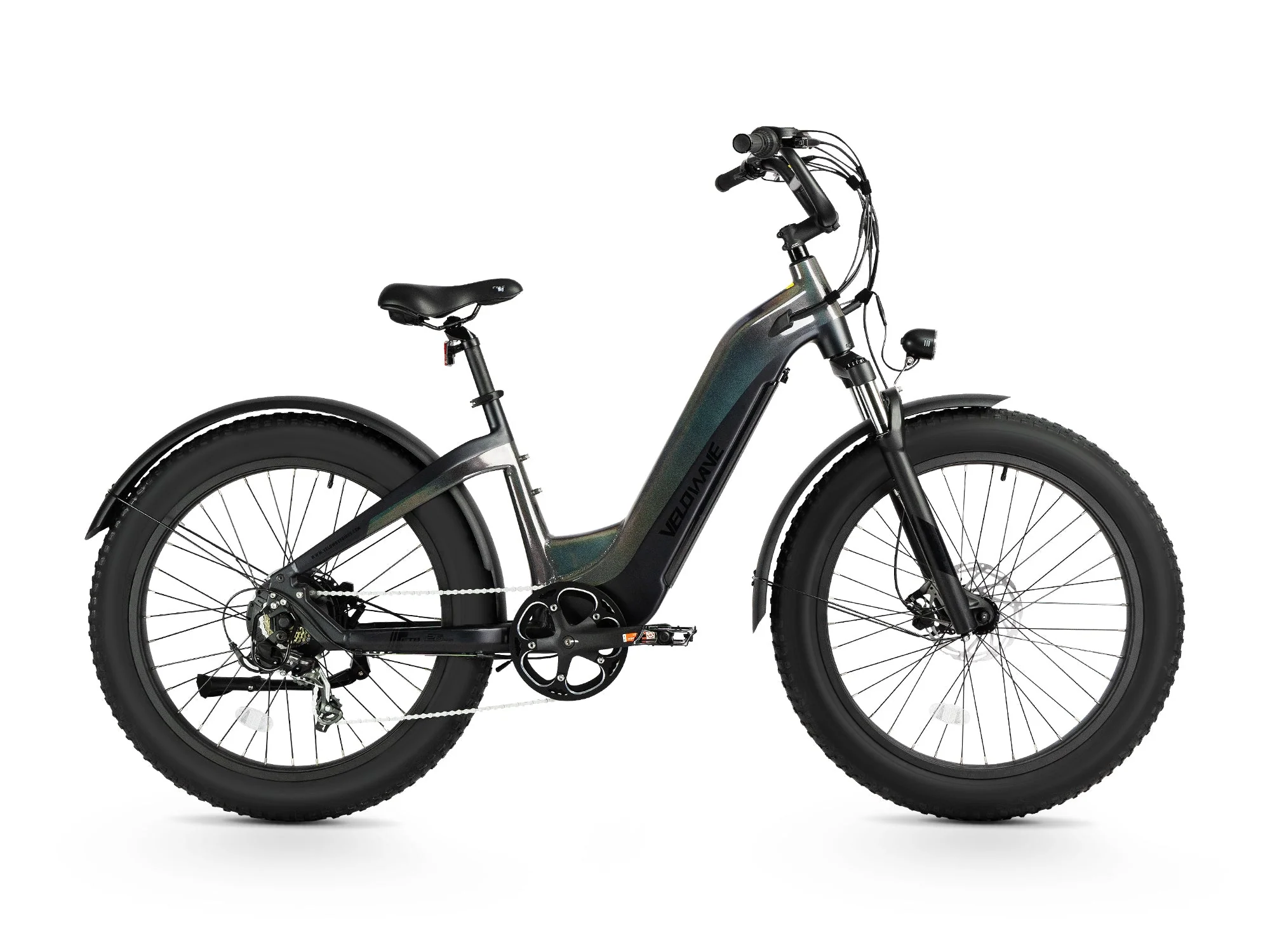 Velowave Grace 2.0 Step-Thru Electric Fat Tire Commuter E-Bike - 48V 20Ah  750W, 28MPH, Range 80 Miles, Torque Sensor, Dual Hydraulic Brakes, Hydraulic Suspension - 100% Financing Available! - Image 10